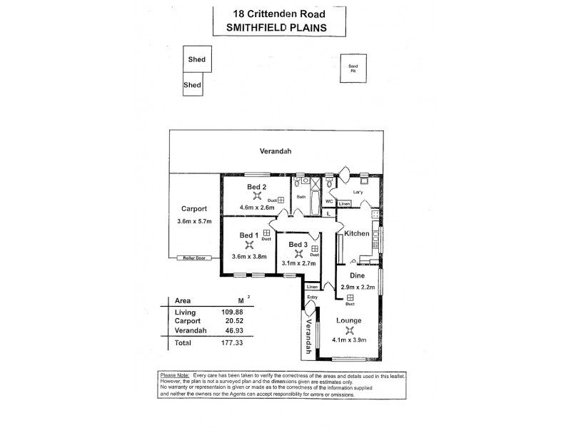 18 Crittenden Road, Smithfield Plains SA 5114 Floorplan