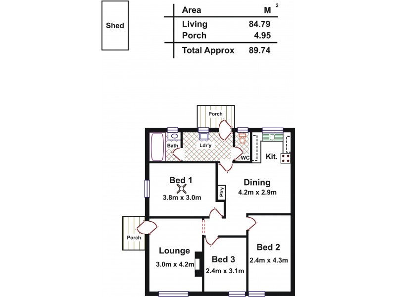 61 Mofflin Road, Elizabeth Grove SA 5112 Floorplan