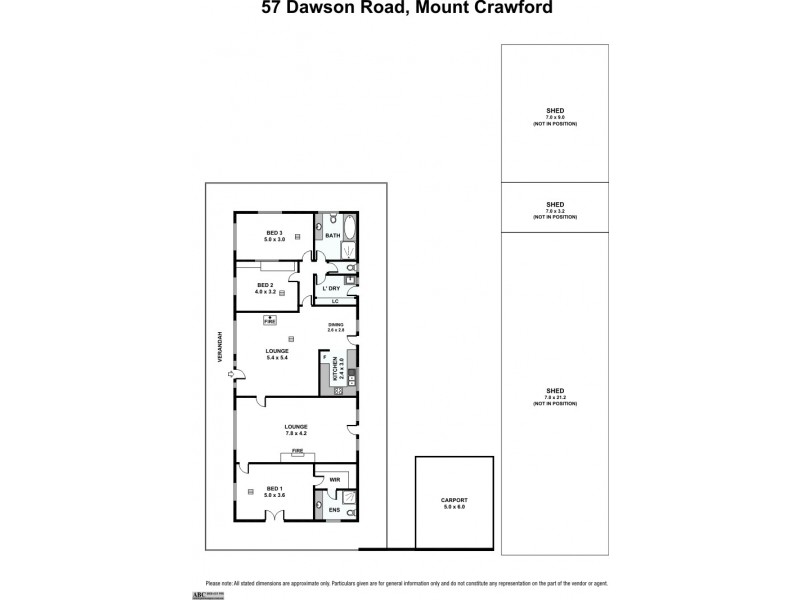 57 Dawson Road, Mount Crawford SA 5351 Floorplan