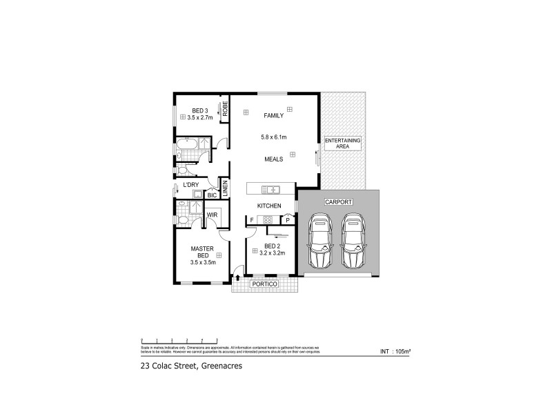 23 Colac Street, Greenacres SA 5086 Floorplan
