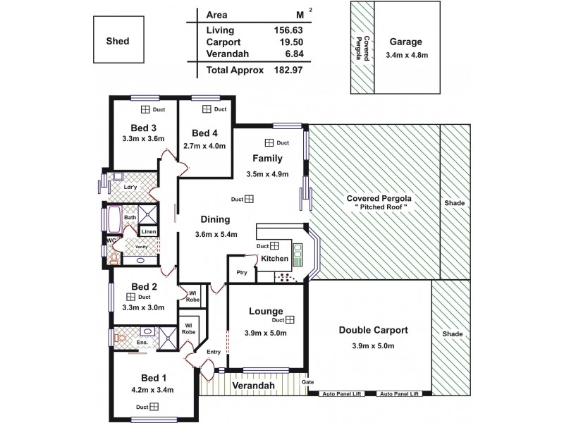 102 Sunnyside Drive, Evanston Park SA 5116 Floorplan
