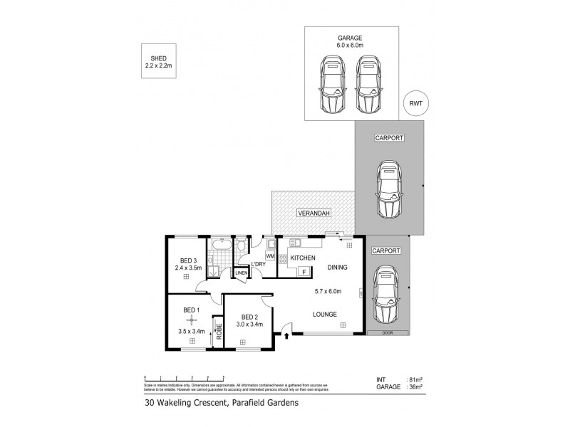 30 Wakeling Crescent, Parafield Gardens SA 5107 Floorplan