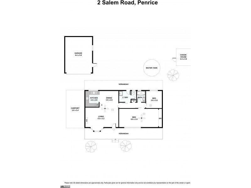 2 Salem Road, Penrice SA 5353 Floorplan