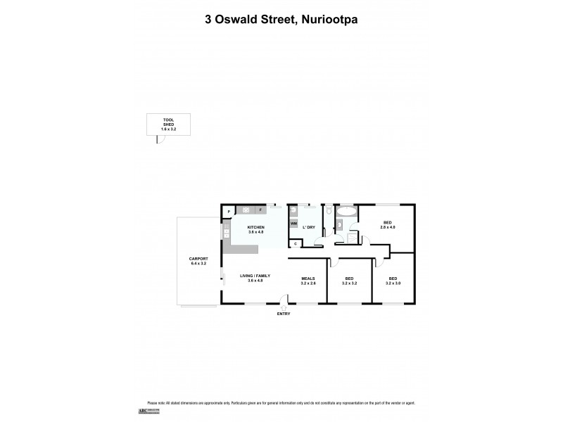3 Oswald Street, Nuriootpa SA 5355 Floorplan
