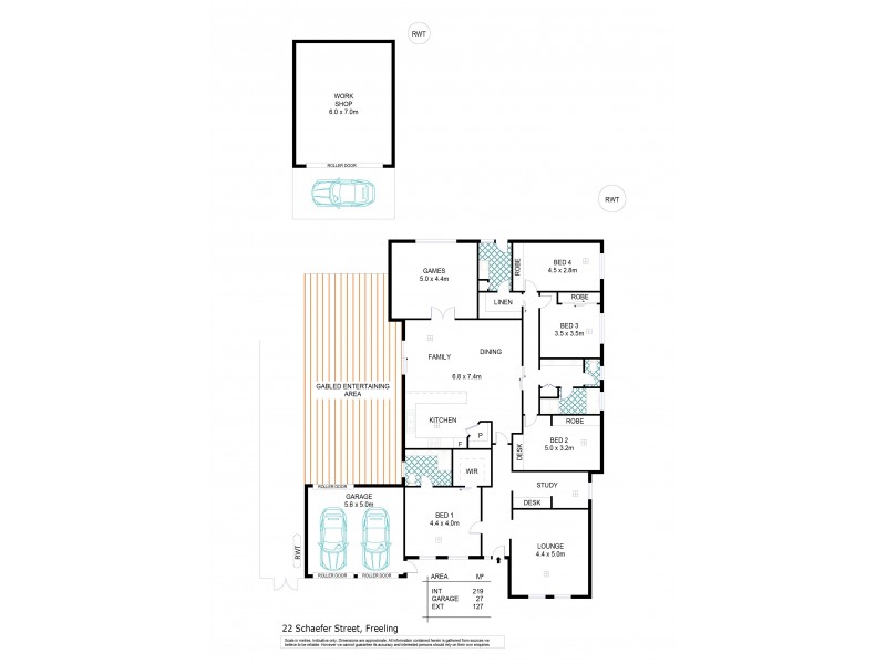 22 Schaefer Street, Freeling SA 5372 Floorplan