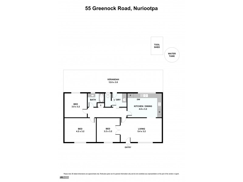 55 Greenock Road, Nuriootpa SA 5355 Floorplan