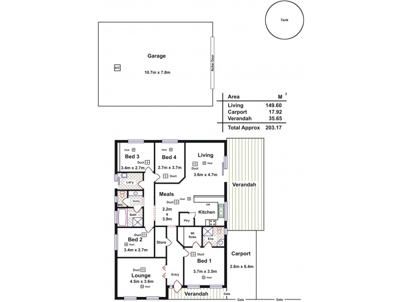 9 Northside Court, Evanston Gardens SA 5116 Floorplan