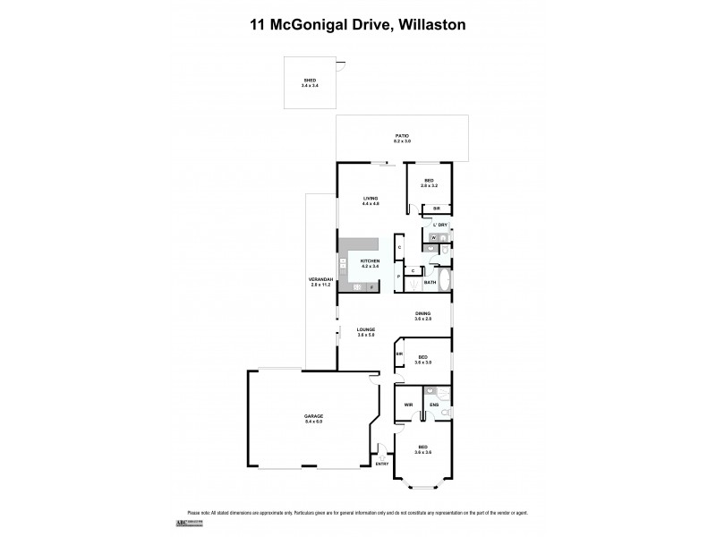 11 McGonigal Drive, Willaston SA 5118 Floorplan