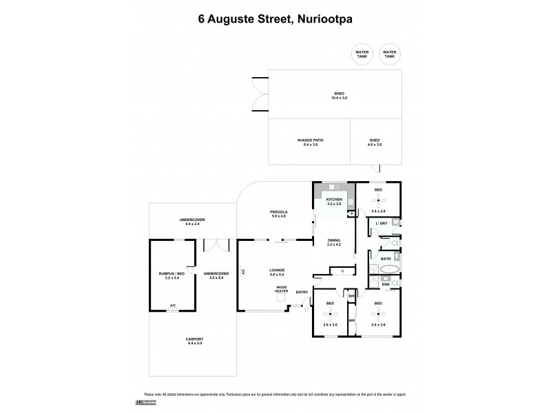 6 Auguste Street, Nuriootpa SA 5355 Floorplan