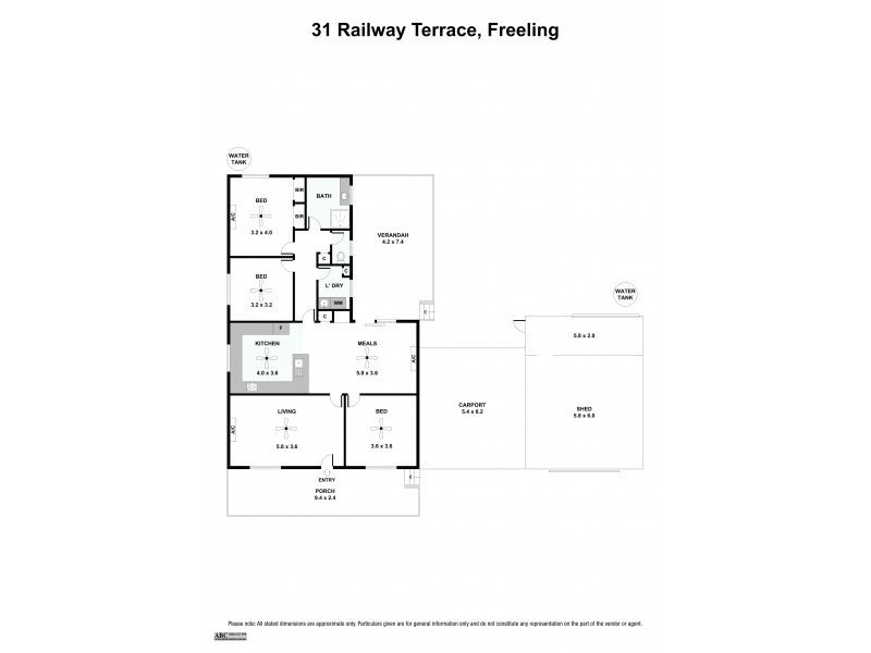 31 Railway Tce, Freeling SA 5372 Floorplan