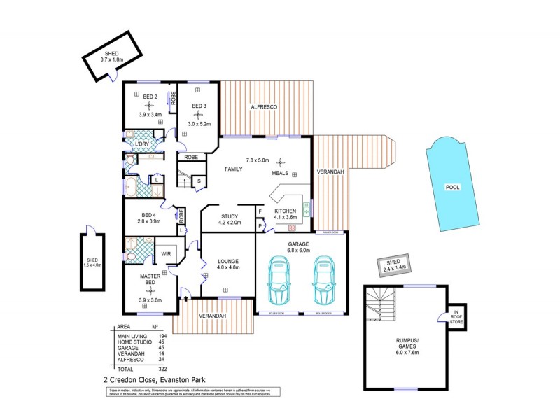 2 Creedon Close, Evanston Park SA 5116 Floorplan
