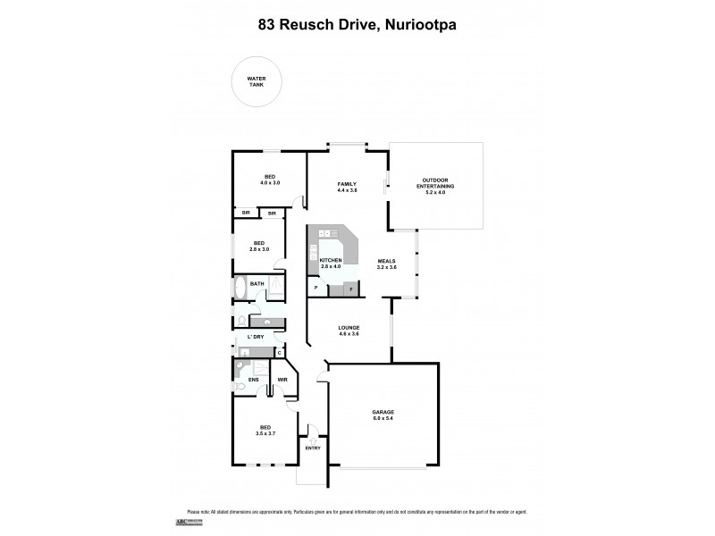 83 Reusch Drive, Nuriootpa SA 5355 Floorplan