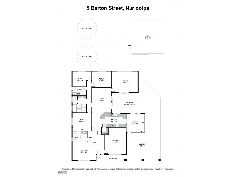 5 Barton Street, Nuriootpa SA 5355 Floorplan