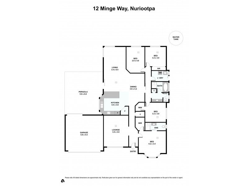 12 Minge Way, Nuriootpa SA 5355 Floorplan