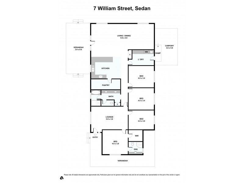 7 William Street, Sedan SA 5353 Floorplan