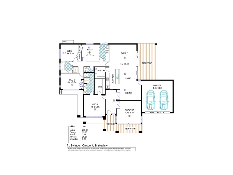 71 Swinden Crescent, Blakeview SA 5114 Floorplan