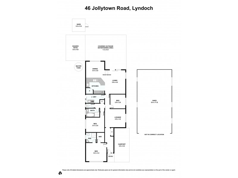 46 Jollytown Road, Lyndoch SA 5351 Floorplan