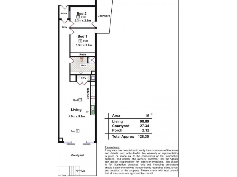 2/100 Rose Terrace, Wayville SA 5034 Floorplan