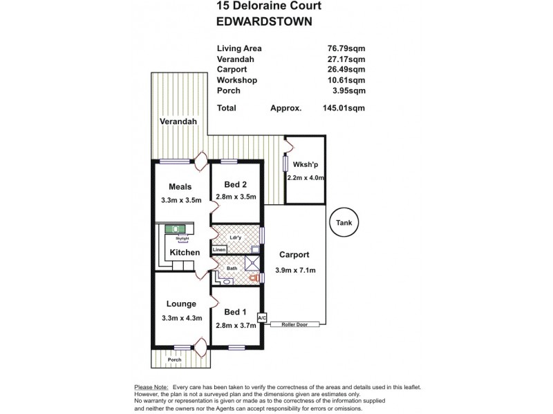 15 Deloraine Court, Edwardstown SA 5039 Floorplan