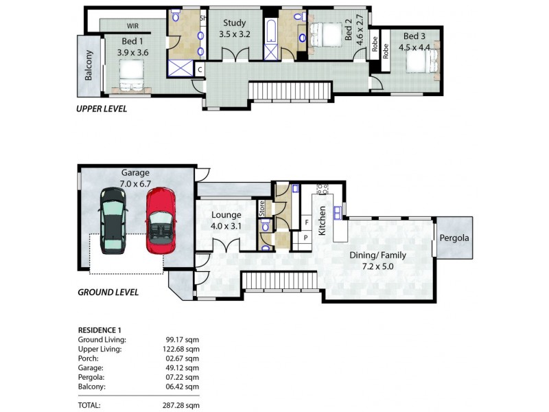 1, 3, 4 /138 Cross Road, Highgate SA 5063 Floorplan