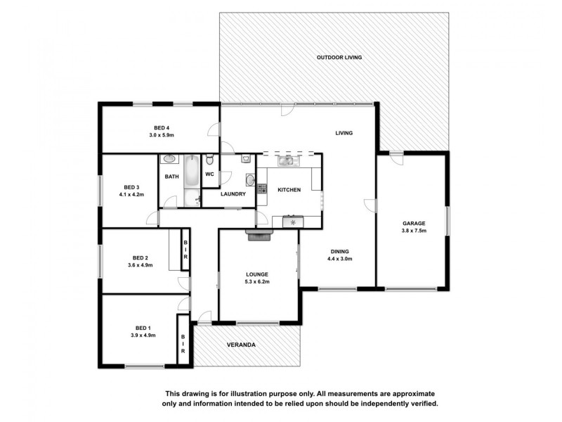 88 Agnes Street, Kingston Se SA 5275 Floorplan