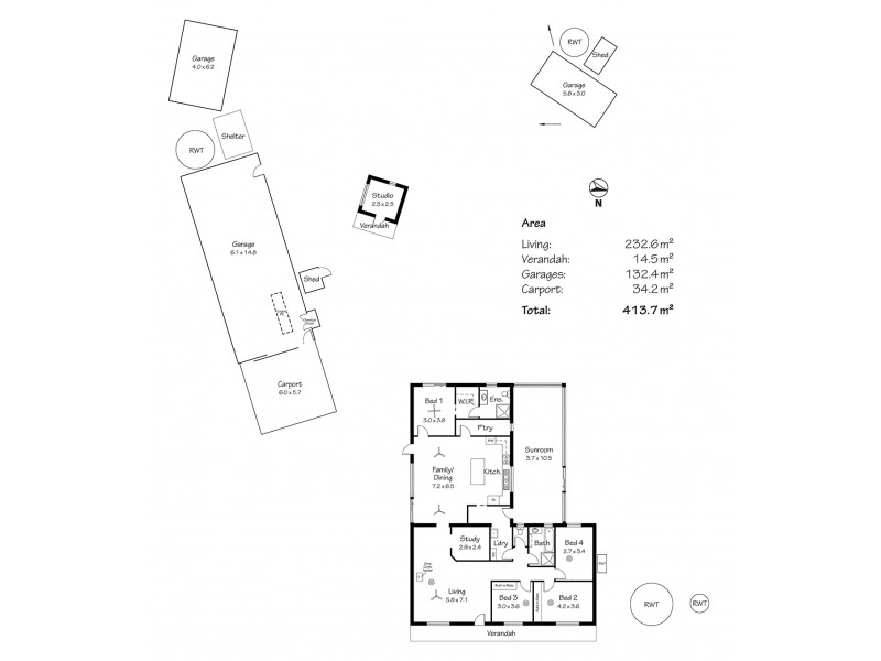 22-24 Garnet Road, Kanmantoo SA 5252 Floorplan