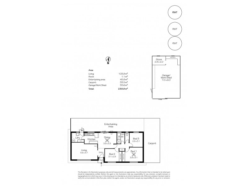 7 Melville Lane, Strathalbyn SA 5255 Floorplan