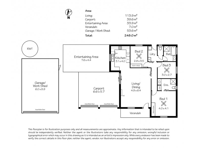 4 Laurel Court, Strathalbyn SA 5255 Floorplan