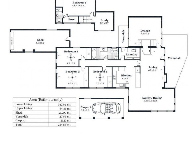 11 Winding Way, Belair SA 5052 Floorplan