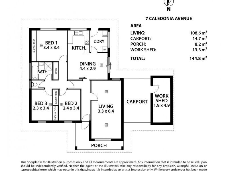 7 Caledonia Avenue, Woodside SA 5244 Floorplan