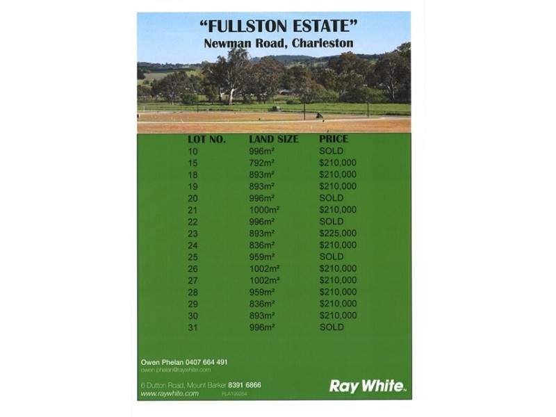 Lot 26 Fullston Estate, Charleston SA 5244