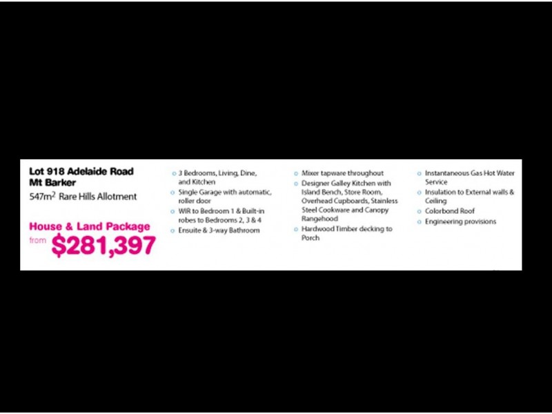 69A / Lot 918 Adelaide Road, Mount Barker SA 5251