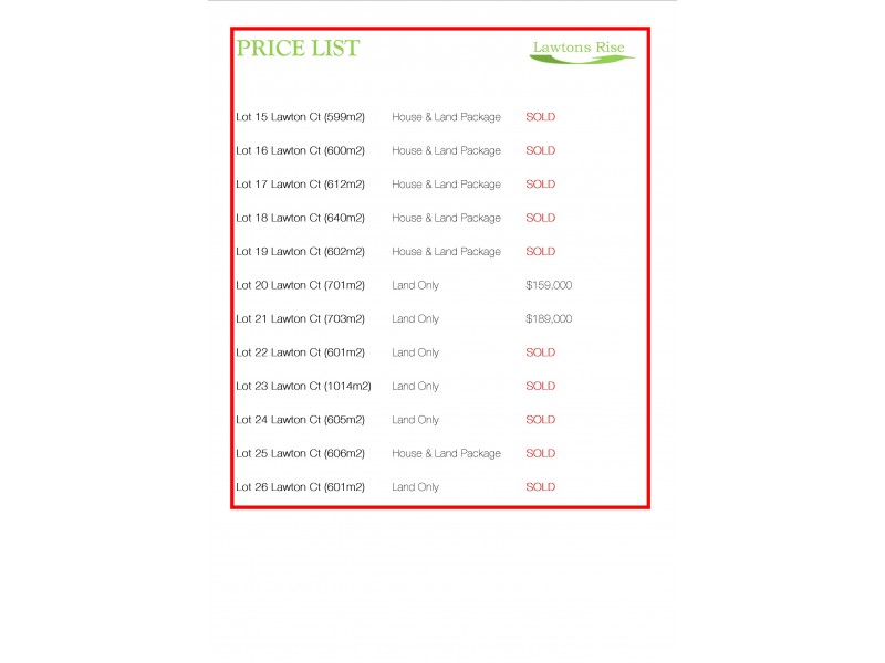 Lots 15-26 Lawton Court, Nairne SA 5252