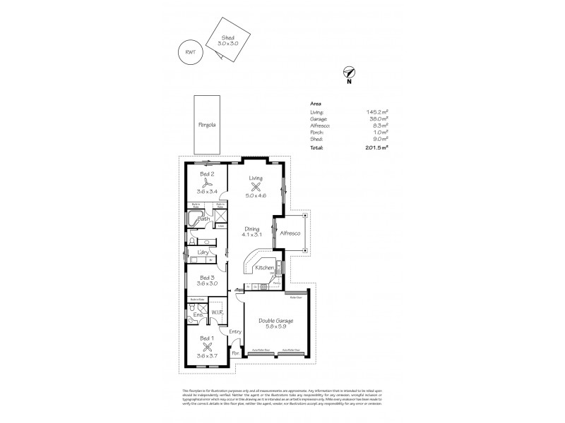 14 Field Drive, Strathalbyn SA 5255 Floorplan