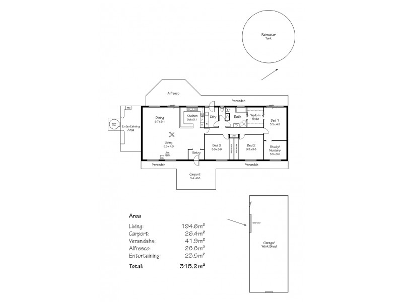 335 Archer Hill Road, Wistow SA 5251 Floorplan