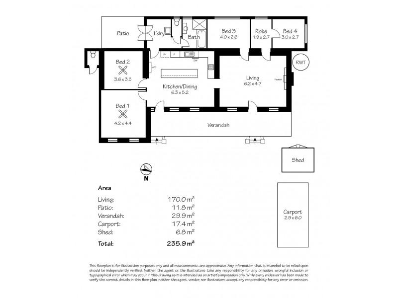 2A Caldwell Street, Strathalbyn SA 5255 Floorplan