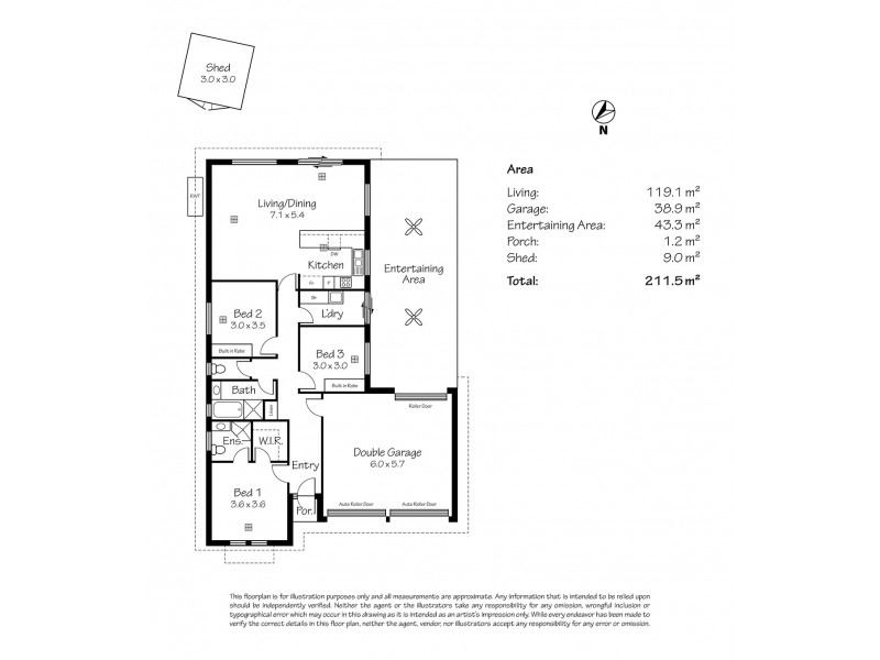 3 Logan Court, Strathalbyn SA 5255 Floorplan
