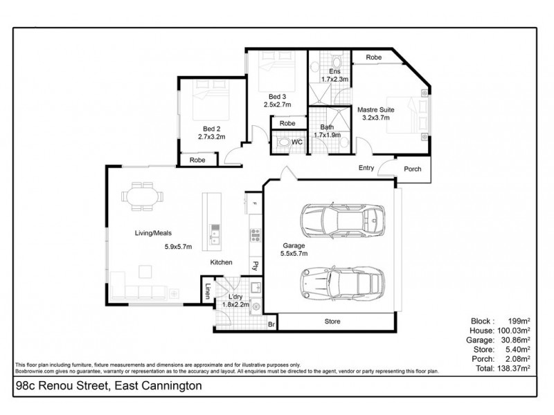 98C Renou Street, East Cannington WA 6107 Floorplan