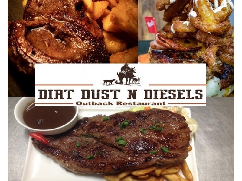 Dirt, Dust n Diesel Outback Restaurant – Clotworthy Street, Kalbarri WA 6536