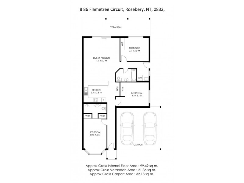 8/86 Flametree Circuit, Rosebery NT 0832 Floorplan