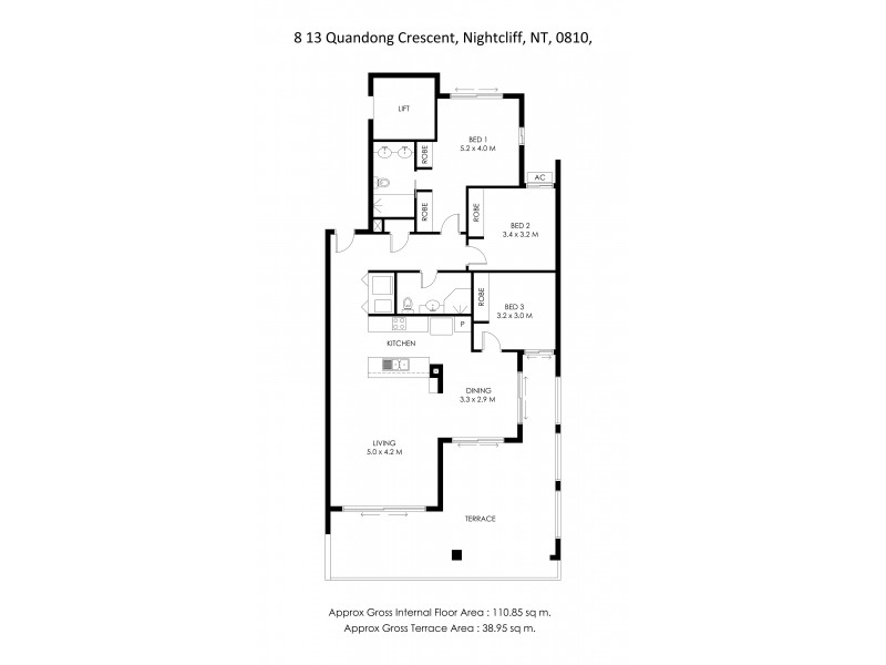 8/13 Quandong Crescent, Nightcliff NT 0810 Floorplan