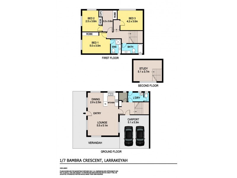 1/7 Bambra Crescent, Larrakeyah NT 0820 Floorplan