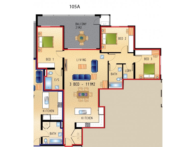 105A/65 Progress Drive, Nightcliff NT 0810 Floorplan