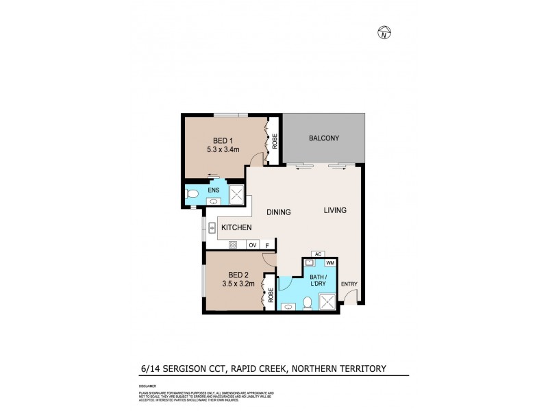 6/14 Sergison Circuit, Rapid Creek NT 0810 Floorplan
