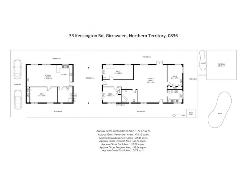33 Kensington Road, Girraween NT 0836 Floorplan