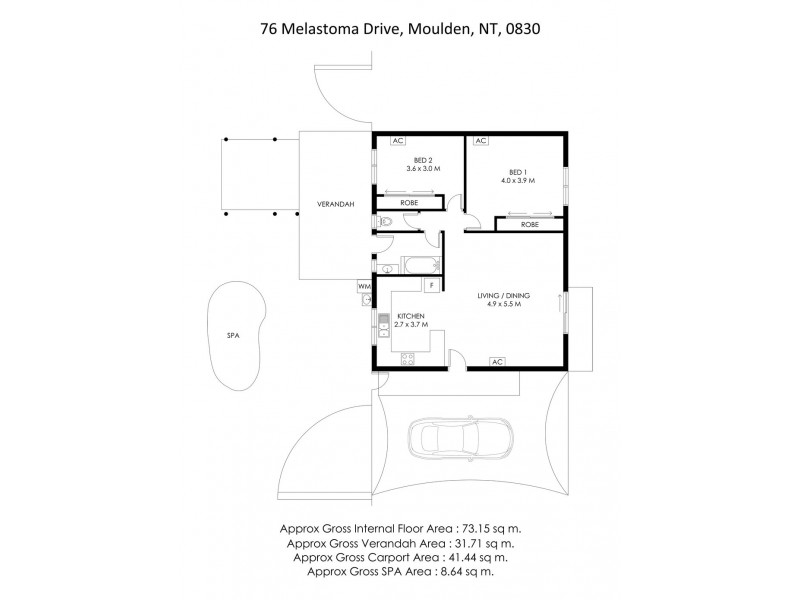76 Melastoma Drive, Moulden NT 0830 Floorplan