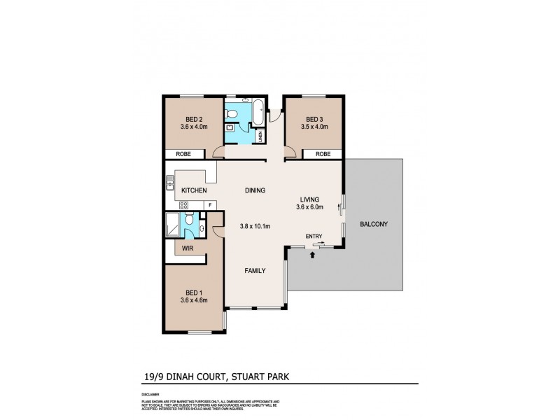 19/9-11 Dinah Court, Stuart Park NT 0820 Floorplan