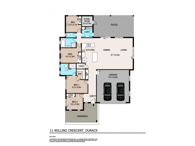 11 Willing Crescent, Durack NT 0830 Floorplan