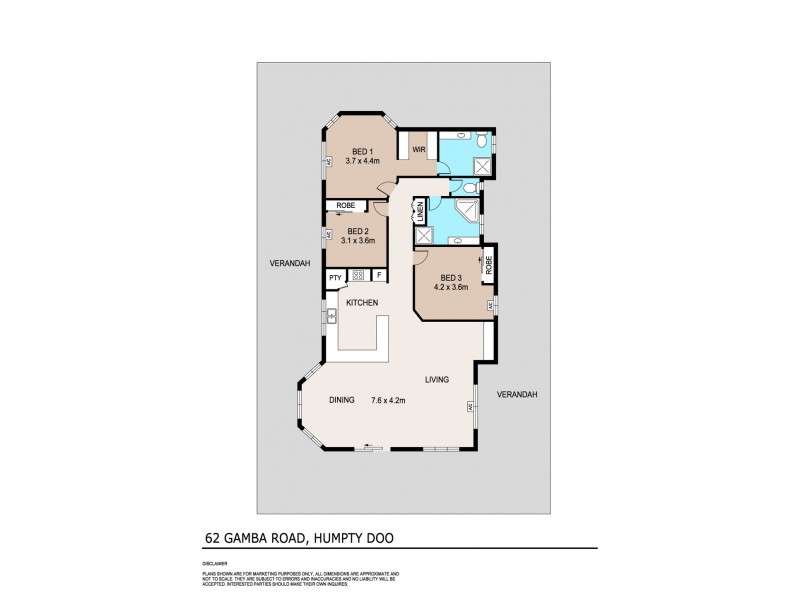 62 Gamba Road, Humpty Doo NT 0836 Floorplan