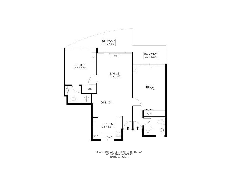 30/26 Marina Boulevard, Cullen Bay NT 0820 Floorplan